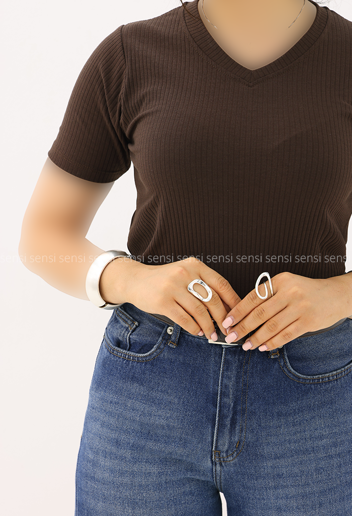 تیشرت کبریتی کشی یقه هفت کد1001792